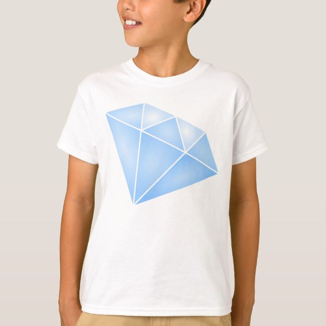Shiny Blue Diamond Carat T-Shirt (Front)