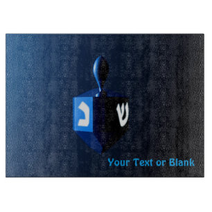 Shiny Blue Dreidel Cutting Board