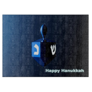 Shiny Blue Dreidel Cutting Board