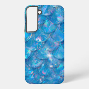 Shiny Blue Mermaid Print Samsung Galaxy Case