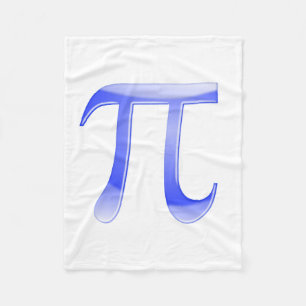 Shiny Blue Pi Symbol Fleece Blanket