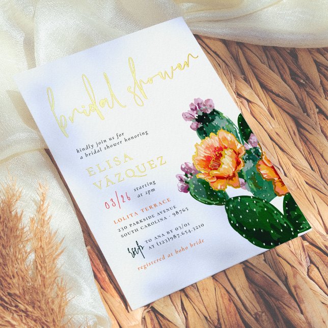 Shiny Boho Desert Cactus & Flowers Bridal Shower (Creator Uploaded)