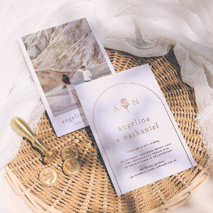 Shiny Boho Minimalist Floral Arch Photo Wedding