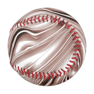 Shiny brown long wavy traces on white background  baseball