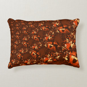 Shiny brownish coral, and embossed decorative cushion