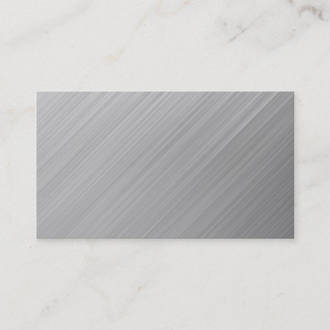 shiny brushed aluminium business card (Front)