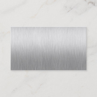 shiny brushed aluminium business card