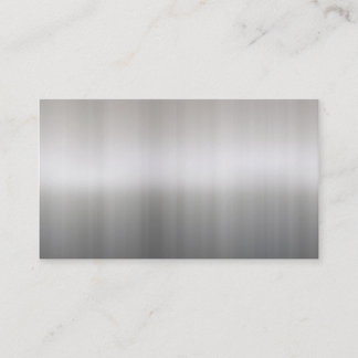 shiny brushed aluminium business card
