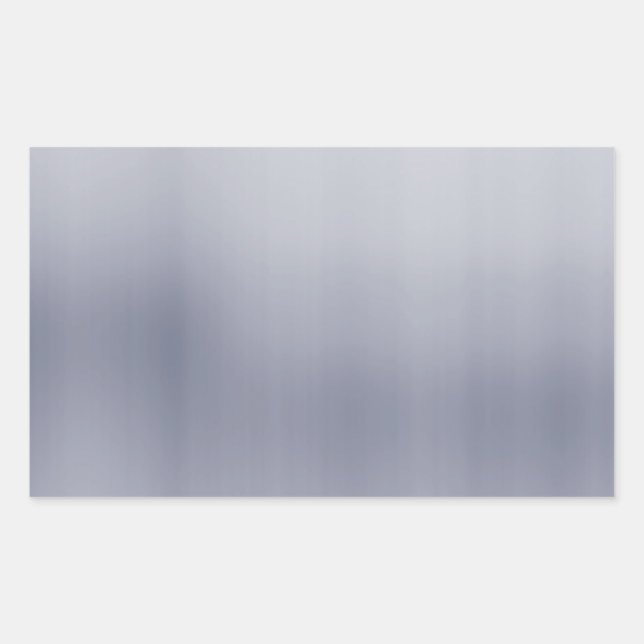 Shiny Brushed Aluminium Textured Rectangular Sticker (Front)
