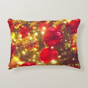 Shiny Christmas Ball Cluster Delight Decorative Cushion