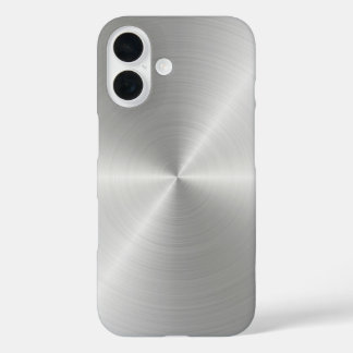 Shiny Circular Polished Metal Texture iPhone 16 Case