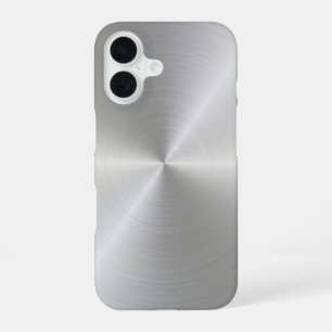 Shiny Circular Polished Metal Texture iPhone 16 Case