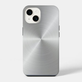 Shiny Circular Polished Metal Texture iPhone 14 Case