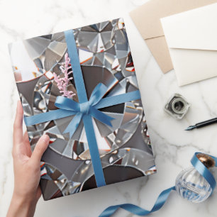 Shiny Clear Diamonds Wrapping Paper