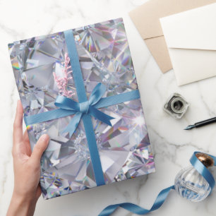 Shiny Clear Diamonds Wrapping Paper