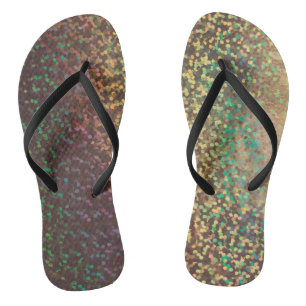 Shiny, confetti jandals