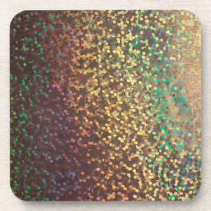 Shiny, confetti  , multicolored coaster