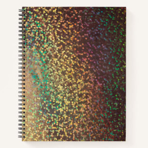 Shiny, confetti , multicolored notebook