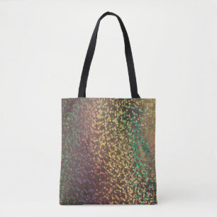 Shiny, confetti  , multicolored tote bag