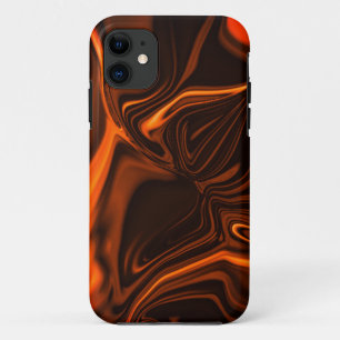 Shiny coral curved undulations over dark fund  Case-Mate iPhone case