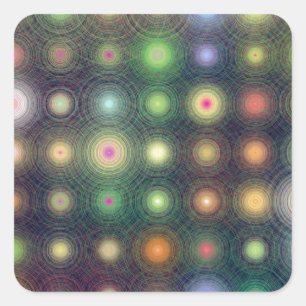 Shiny Disco dots Square Sticker