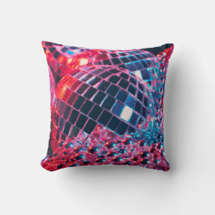 Shiny disco party background with mirror balls ref cushion