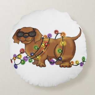 Shiny Dog Round Cushion