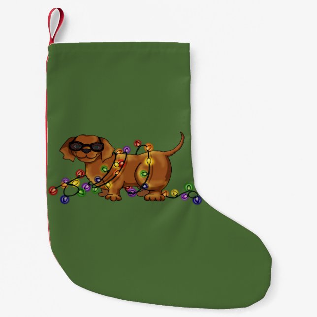 Shiny Dog Small Christmas Stocking (Front)