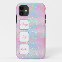 Shiny dots unicorn colours iPhone Case