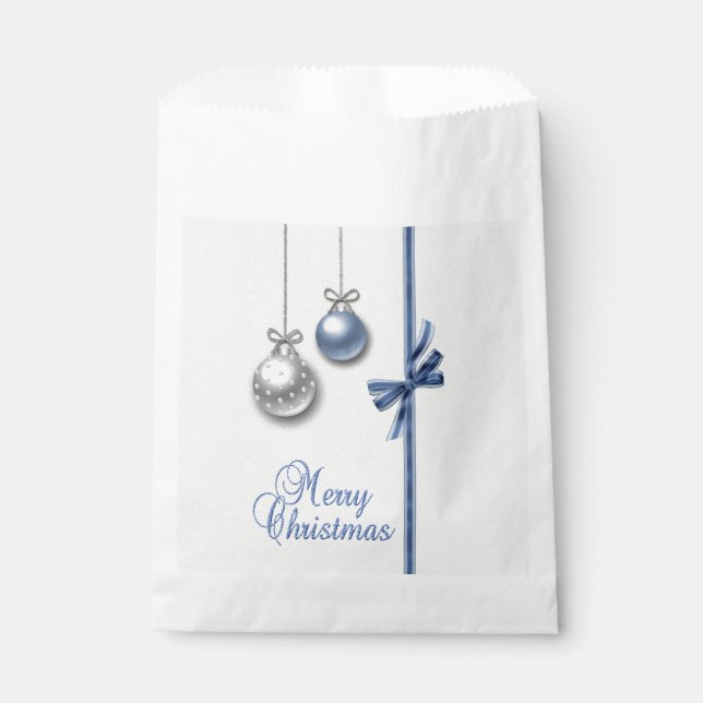 Shiny Elegant Christmas Balls Favour Bags (Front)