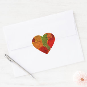 Shiny Emalie pattern Heart Sticker