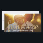 Shiny Faith & Hope Holiday Photo Card<br><div class="desc">Celebrate the season with this modern and stylish holiday photo card from Berry Berry Sweet.</div>