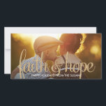 Shiny Faith & Hope Holiday Photo Card<br><div class="desc">Celebrate the season with this modern and stylish holiday photo card from Berry Berry Sweet.</div>