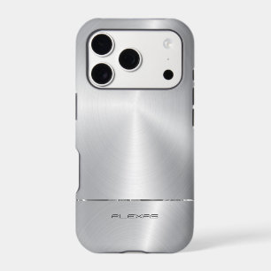 Shiny faux silver metallic look