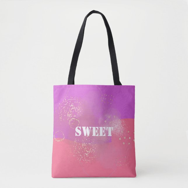 Shiny Feminine Chic Style Tote Bag (Front)