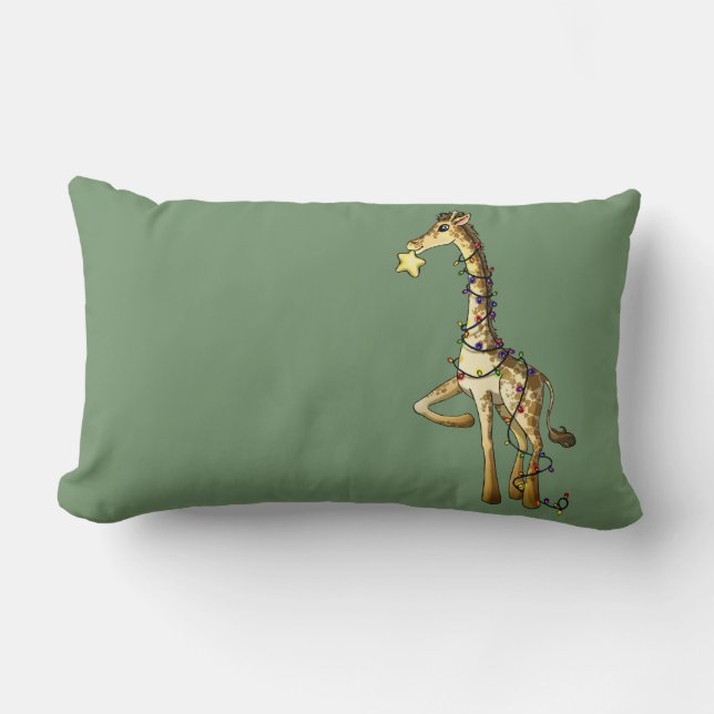 Shiny Giraffe Lumbar Cushion (Front)