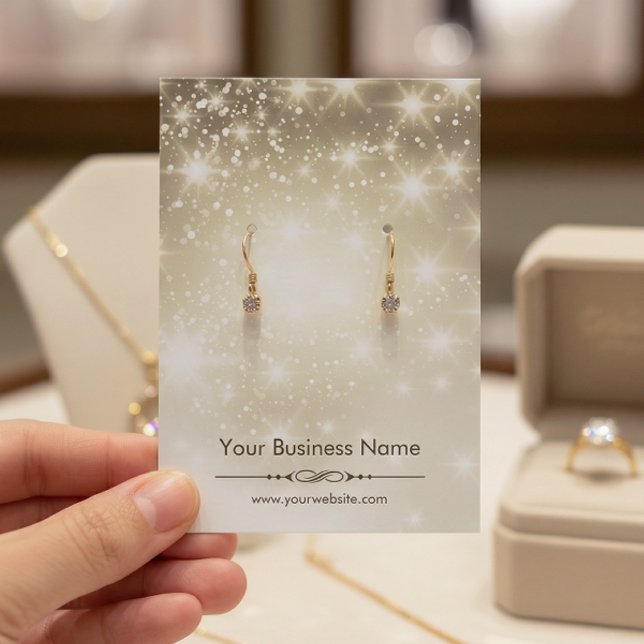 Shiny Glitter Gold Sparkles Earring Display Cards (Creator Uploaded)