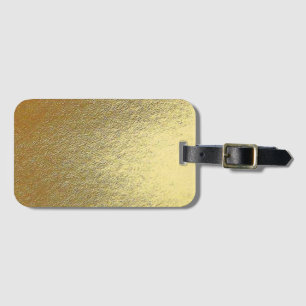 Shiny Gold Art Luggage Tag