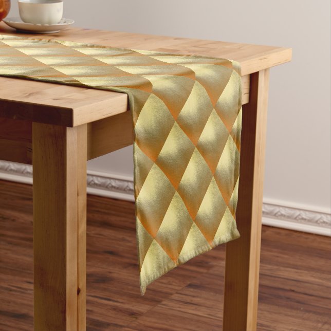 Shiny Gold Art Short Table Runner (In Situ)