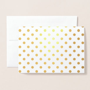 Shiny Gold Foil Polka Dots Card