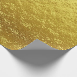 Shiny Gold Minimalist Simple Plain Festive Wrapping Paper