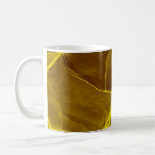 Shiny green, purple and golden glittering paillett coffee mug