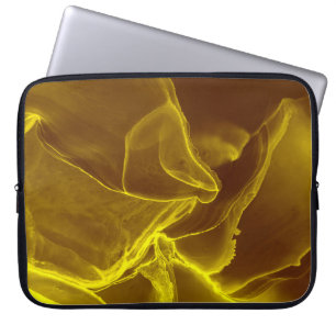 Shiny green, purple and golden glittering paillett laptop sleeve