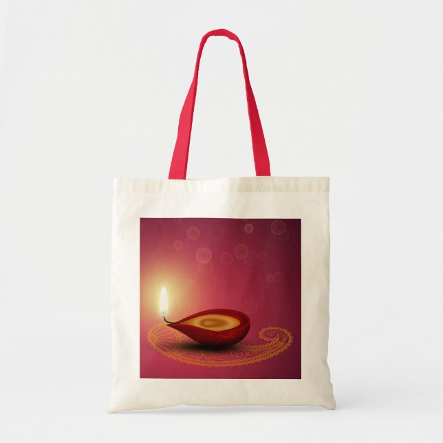 Shiny Happy Diwali Diya - Bag (Front)