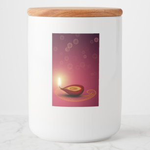 Shiny Happy Diwali Diya - Food Container Label