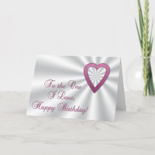 Shiny Heart Happy Birthday card