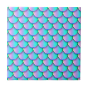 Shiny holographic mermaid tail  tile