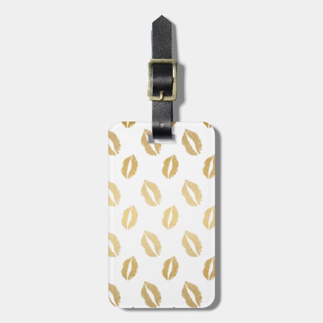 Shiny Kisses Luggage Tag (Front Vertical)