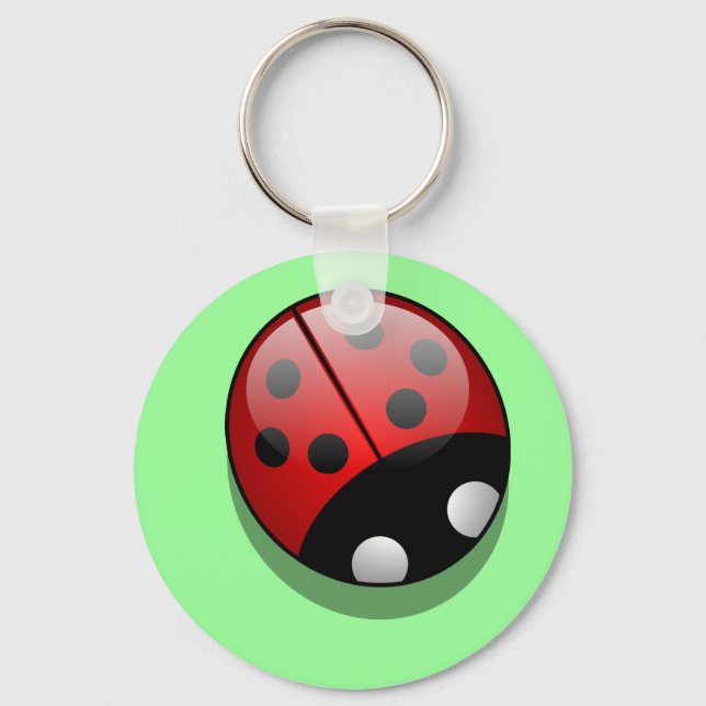 Shiny ladybug keychain (Front)
