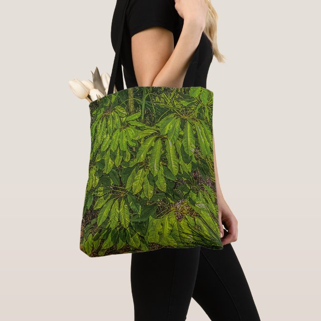 Shiny Leaves in Sunlight  Tote Bag (Close Up)